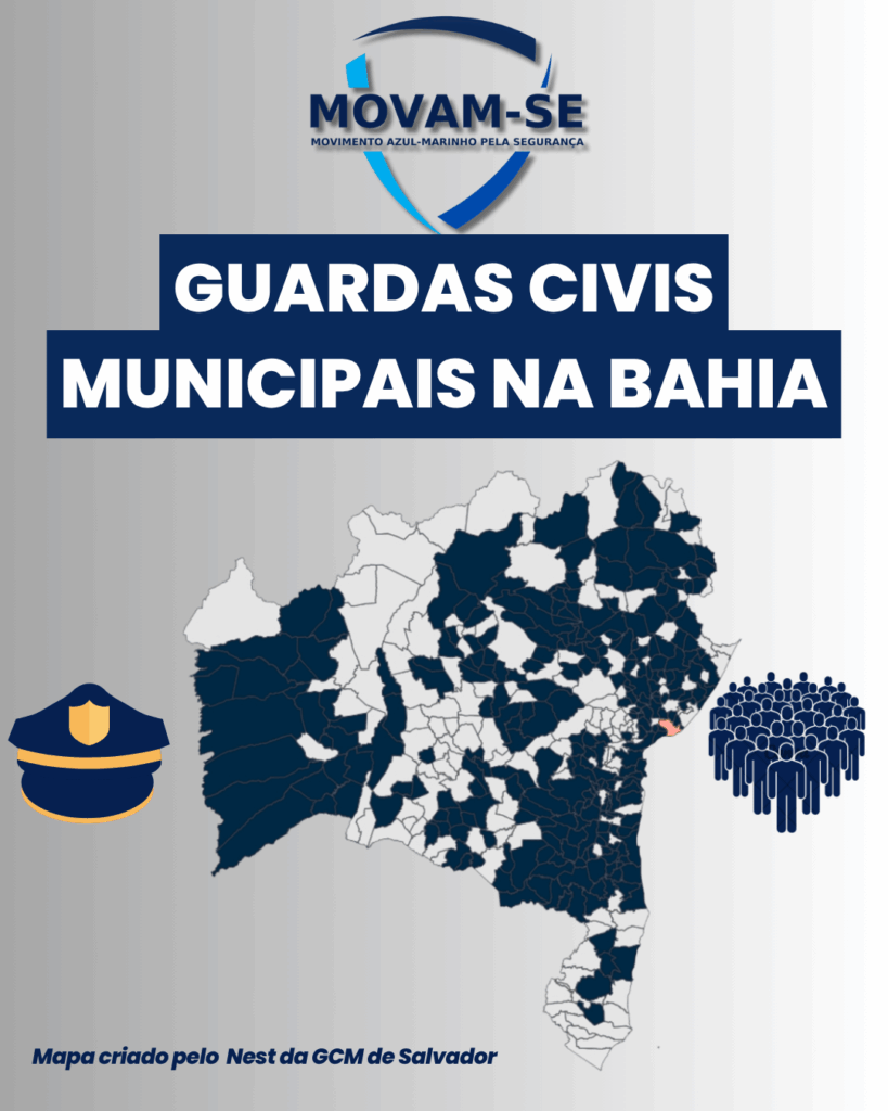 Capa da matéria do Infográfico das Guardas Municipais da Bahia
