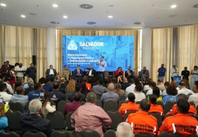 Foto do lan&ccedil;amento do Plano Municipal de Seguran&ccedil;a de Salvador