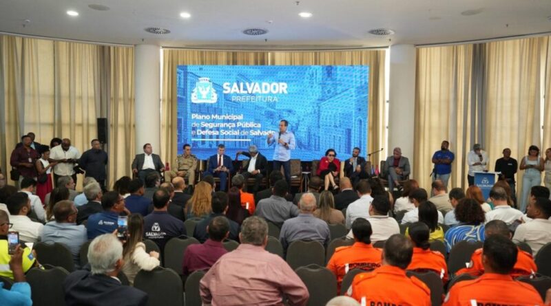 Foto do lançamento do Plano Municipal de Segurança de Salvador