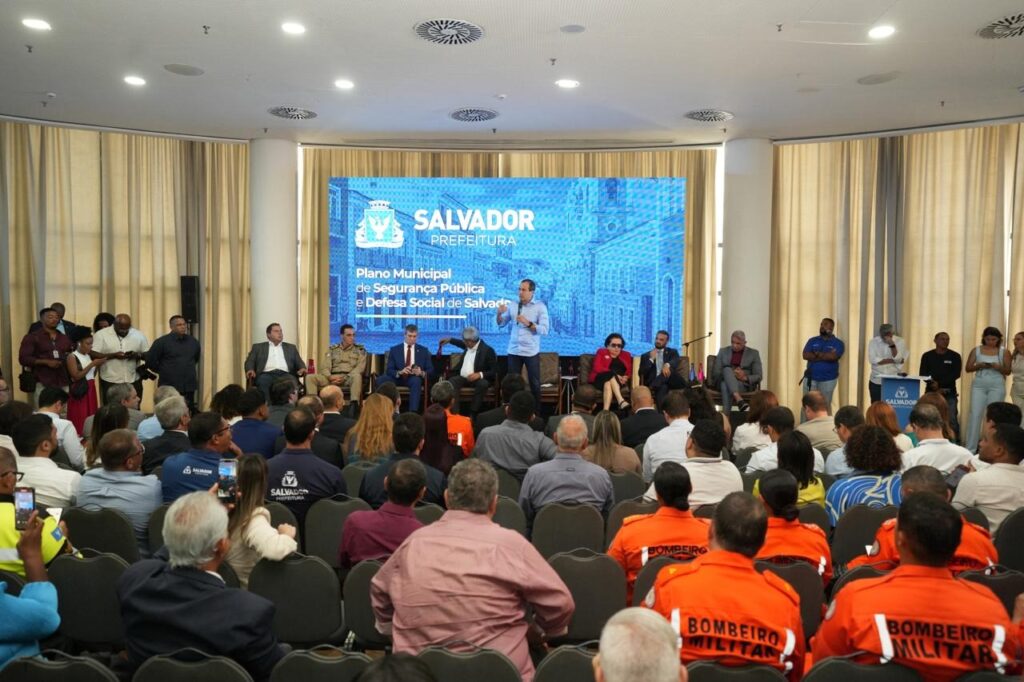 Foto do lançamento do Plano Municipal de Segurança de Salvador